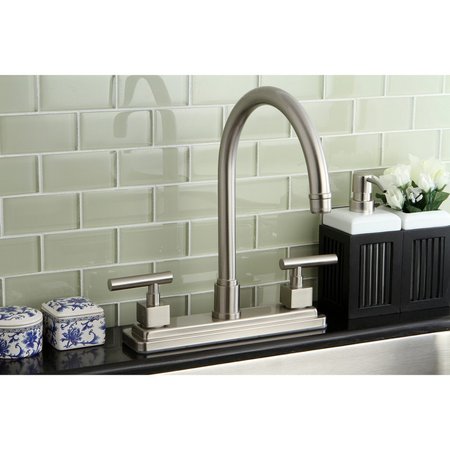 Kingston Brass KS8798CQLLS Claremont Centerset Kitchen Faucet, Brushed Nickel KS8798CQLLS